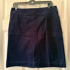 Talbots Navy Blue Corduroy Skirt | Size 10